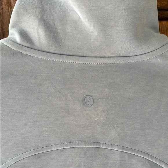 Women's Light Blue Half-Zip Sweater - Picture 3 of 3